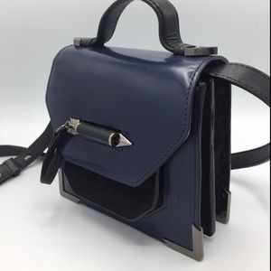 Mackage Rubie crossbody bag - navy and black leather